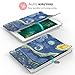 MoKo Case Fit 2018/2017 iPad 9.7 6th/5th Generation - Slim Lightweight Smart Shell Stand Cover with Translucent Frosted Back Protector Fit iPad 9.7 Inch 2018/2017, Starry Night(Auto Wake/Sleep)