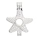 10pcs Starfish Pearl Cage Bright Silver Beads Cage Locket Pendant Jewelry Making Supplies--For Oyster Pearls, Essential Oil Diffuser, Fun Gifts (Starfish)