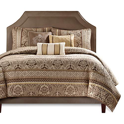 Madison Park Quilt Traditional Damask Design All Season, Lightweight