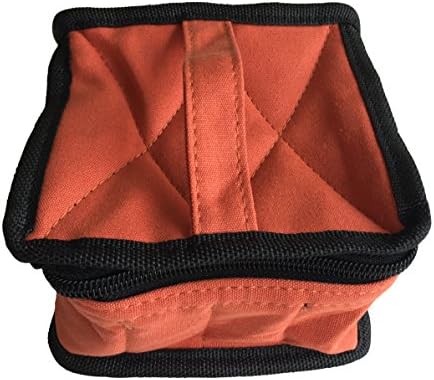 Essential Oil 16 Bottle Padded Zipper Travel Case with White Bottle Labels (Orange)