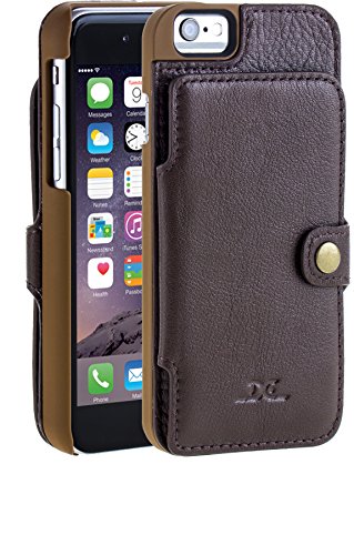 Iphone 6 genuine leather wallet case [credit card slot …