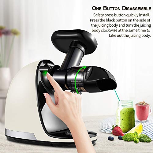 Slow Juicer,AMZCHEF Slow Masticating Juicer Extractor Easy to Clean, Cold Press Juicer Machines