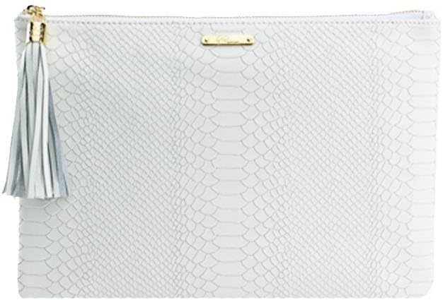 Gigi New York Handbags White Leather Clutch - White