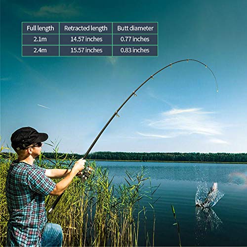 Outlife Kit De Pêche Complet Avec Canne à Pêche Télescopique Vapeur De Pêche Moulinet 100m Ligne De Pêche Set D’appâts Leurres De Pêche Luya Hameçons Sac De Rangement Pour Pêcher En Mer Lac