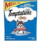 TEMPTATIONS TUMBLERS Treats for Cats Savory Salmon and Tuna Flavors 14 Ounces