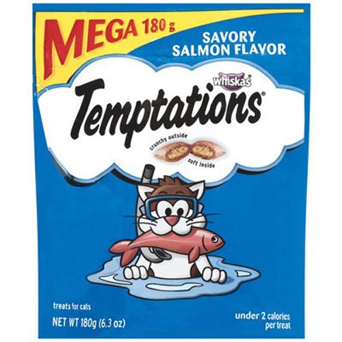 TEMPTATIONS TUMBLERS Treats for Cats Savory Salmon and Tuna Flavors 14 Ounces