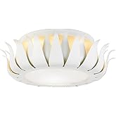Crystorama Broche 3 Light Matte White Flush Mount