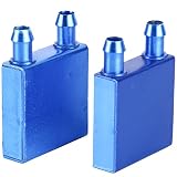 2 Pack Aluminum Water Cooling Block for CPU Graphics Radiator Heat Sink 40 x 40mm