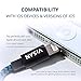 VISAN, Braided Lightning Cable for iPhone 3-Pack (Black, Blue, and Red) Family Pack, USB Cable 6ft, MFi Certified for iPhone X / 8 / 8 Plus / 7 / 7 Plus / 6 / 6 Plus / 5S / iPad Pro / iPad Air / Mini