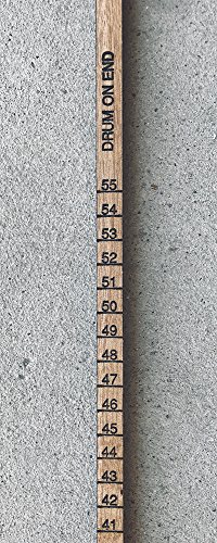 55 Gallon Hardwood Drum Gauge Stick 48 inch Length, Double Sided Measures on Side or Top