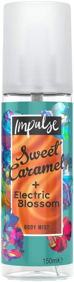 Impulse Sweet Caramel & Electric Blossom Body Mist 150ml Vanilla Peach Blossom