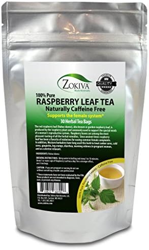 Raspberry Leaf Tea (30 Bags) Premium Quality 100% Pure Naturally Caffeine Free