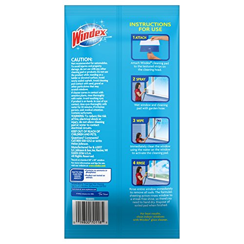 Windex Outdoor AllInOne Glass Cleaning Tool Refill Pads, 2 Ct (Pack