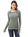 PattyBoutik Women's Marled Raglan Hoodie Sweater