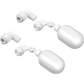Mudder 2 Pack Float Ball Valve 1/4 Inch Adjustable for Water Tank | Plastic Build, For RO Systems, Aquariums, Ponds, Reservoirs, Troughs, Pumps, Auto Level Control, Compact Design