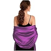 ATIGEWY Shawls and Wraps for Evening Dresses Satin Shawl Wraps for Women Wedding Formal Shawl