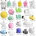 Outee Mochi Squeeze Cat Toys, 36 Pcs Mini Mochi Squishies Mochi Animal Cat Squishies Mini Squishies Stress Relief Animals Squihsy Squeeze Stress Cat Toys Mochi Squeeze Squishies Random