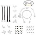 LED Connector Kit for RGB 5050 LED Strip Lights 10mm Wide 4 Pin Connector Free Welding to Controller (54 PCS)