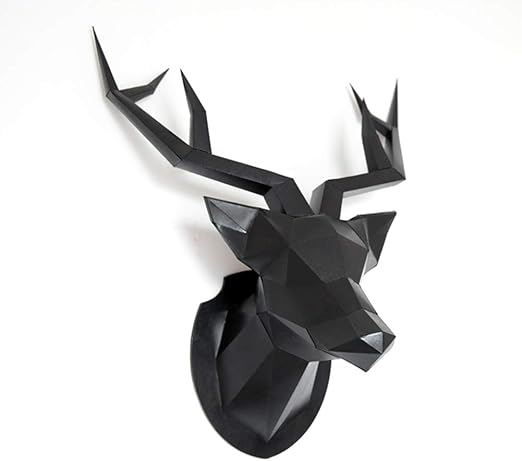Zywx Diy Cabeza De Ciervo Hecho A Mano Origami Pared Colgando