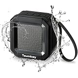 Mini Portable Speakers with 20 Hours Playtime, Tsumbay IP65 Water Resistant Outdoor Speakers with Powerful 5W Driver and Bass, Wireless Stereo Sound Shower Speakers with Microphone