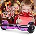 Felimoda 6.5 Inch Self Balancing Hoverboards Scooter Two Wheel Balance Board with LED Light Built-in Wireless Speakers and Carry Bag-UL2272 Certified (Chrome Purple)