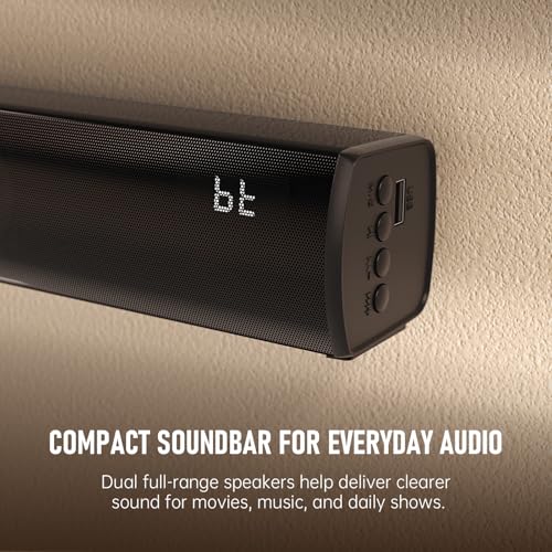 Bluetooth Wireless Surround Sound Bar, Sound Bar Wireless Surround Speakers, HDMI Sounds Bars Smart TV HDMI(ARC) OPT AUX USB 2.0ch 3 Modes Home Theater Sounds System TV/PC/Gaming/Projector, SpaceBlack