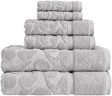 Towels BeyondLuxury Towel Set for Bathroom, 100% Turkish Cotton, Quick Dry, Soft and Absorbent Bath Towels, Hand Towels, and Washcloths, Madison Collection - 6-Piece Set (Grey)