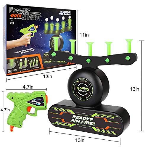 Gioco Bersaglio Galleggiante, Gioco di Tiro al Bersaglio con Pistole Blaster Giocattolo, Palla Galleggiante, Proiettili Morbidi e Bersagli Ribaltabili, Miglior Regalo per Bambini di 3-12 Anni