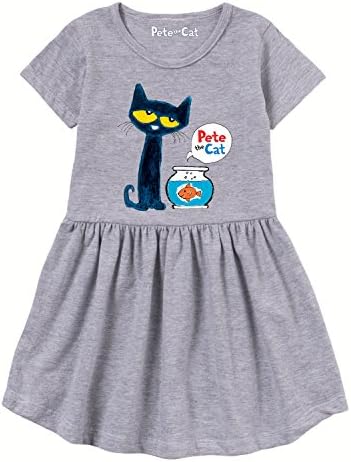Pete the Cat Pete The Goldfish - Toddler Girl T-Shirt Dress W/Gathered Waist