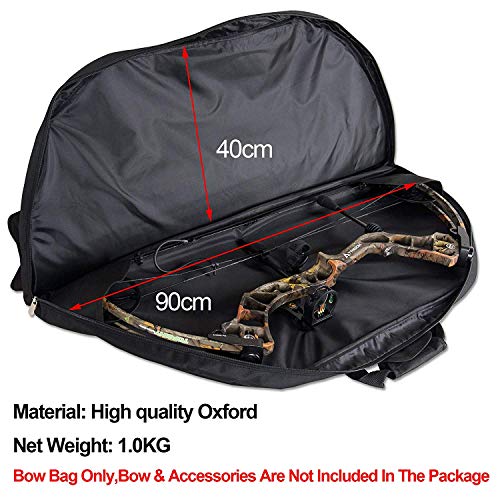 XQMART Compound Bow Case, Archery Accessories Fits for Compound Bows up to 40" Axle to Axle (black1)