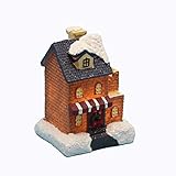 innodept12 Lighting up DIY Christmas Doll Figurine Tiny Resin House Village Building (Small House Store Building)