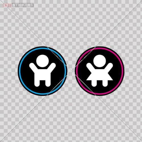 Restroom Decals Stickers Toilet Bathroom Sing Size: 5 X 5 Inches Vinyl color print