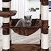 FEANDREA SONGMICS 58” Multi-Level Cat Tree with Sisal-Covered Scratching Posts, Plush Perches, Hammock and Condo, Cat Tower Furniture - for Kittens, Cats and Pets UPCT15Z