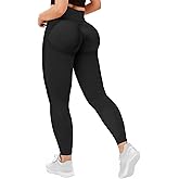 Buauty Scrunch Butt Lifting Leggings for Women Workout High Waisted Tummy Control Seamless Booty Gym Athletic Yoga Pants Active Compression Fitness Running Tights Sports Set Black
