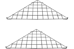 Prolinemax Black Corner Triangle Wire Grid Shelf Slat Grid 24" x 24" x 32"