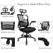 Office Chairs, Komene Ergonomic Mesh Desk Chairs High Back Computer Task Chairs with Adjustable Backrest, Headrest, Armrest and Seat Height for Conference Room