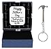 Father's Day Gift for Dad Thank You for Helping Me Build My Life Happy Father's Day Hammer Keychain & Gift Box Bundle