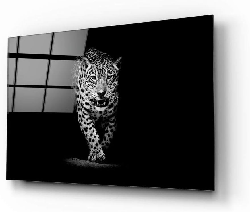 insigne Leopard UV Printed Glass Painting 110x70 cm