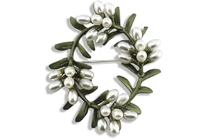 HSQYJ Crystal Pearl Flower Brooches Pins Fashion Beautiful Created Rhinestone Floral Brooch Good Idea for Party Dance Wedding Banquet for Elegant Women Girl