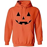 Arvilhill Men Halloween Pumpkin Hoodies Jack O' Lantern Costume With Drawstring Daily Long Sleeve Pullover Orange L
