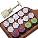 Cookie Stamps Moon Cake Mold with 10 Stamps, 50g Cookie Press Mid Autumn Festival DIY Decoration Press Cake Cutter Mold (50g 10pcs stamps)