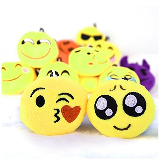 KUUQA Emoji Plush Pillows Keychain Emoji Decoration, Emoji Party Supplies (16 Pack) - Image 3