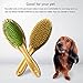 HaloVa Pet Comb, Professional Double Sided Pin & Bristle Bamboo Brush for Dogs & Cats, Grooming Comb Cleans Pets Shedding & Dirt for Short Medium or Long Hair
