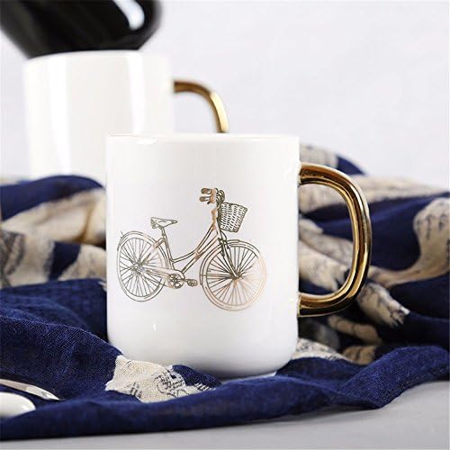 SYXng Lovers' Mugs Gilded Ceramic Cups Office Coffee Cups C Mug