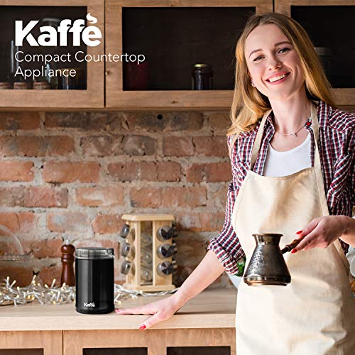 Kaffe Electric Coffee Grinder 14 Cup Capacity. Cleaning Brush