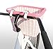 Colorbasket Adult Front Handlebar Rectangle Bike Basket (White and Pink)