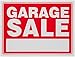 GARAGE SALE Sign Red Yard Sales Street Signs by Ram-Pro - 9 x 12 inch Plastic Banner Labels for Winter, Christmas, Holiday Sale Events (Pack of 4)
