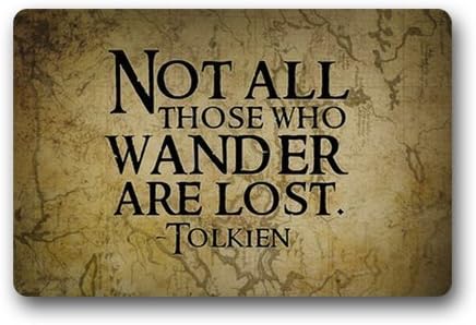 CoolYoYo Tolkien's Quote Pattern Custom Doormat Design Non-woven Fabric Multifuntional Doormat Indoor or Outdoor Use Size 23.6''*15.7''