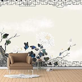 Wall Murals for Bedroom Beautiful Chinese Traditional Cultural Removable Wallpaper Peel and Stick Wall Stickers - 66x96 inches