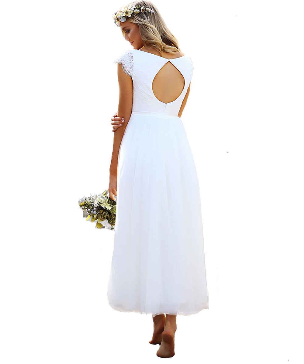 tea length beach wedding dresses